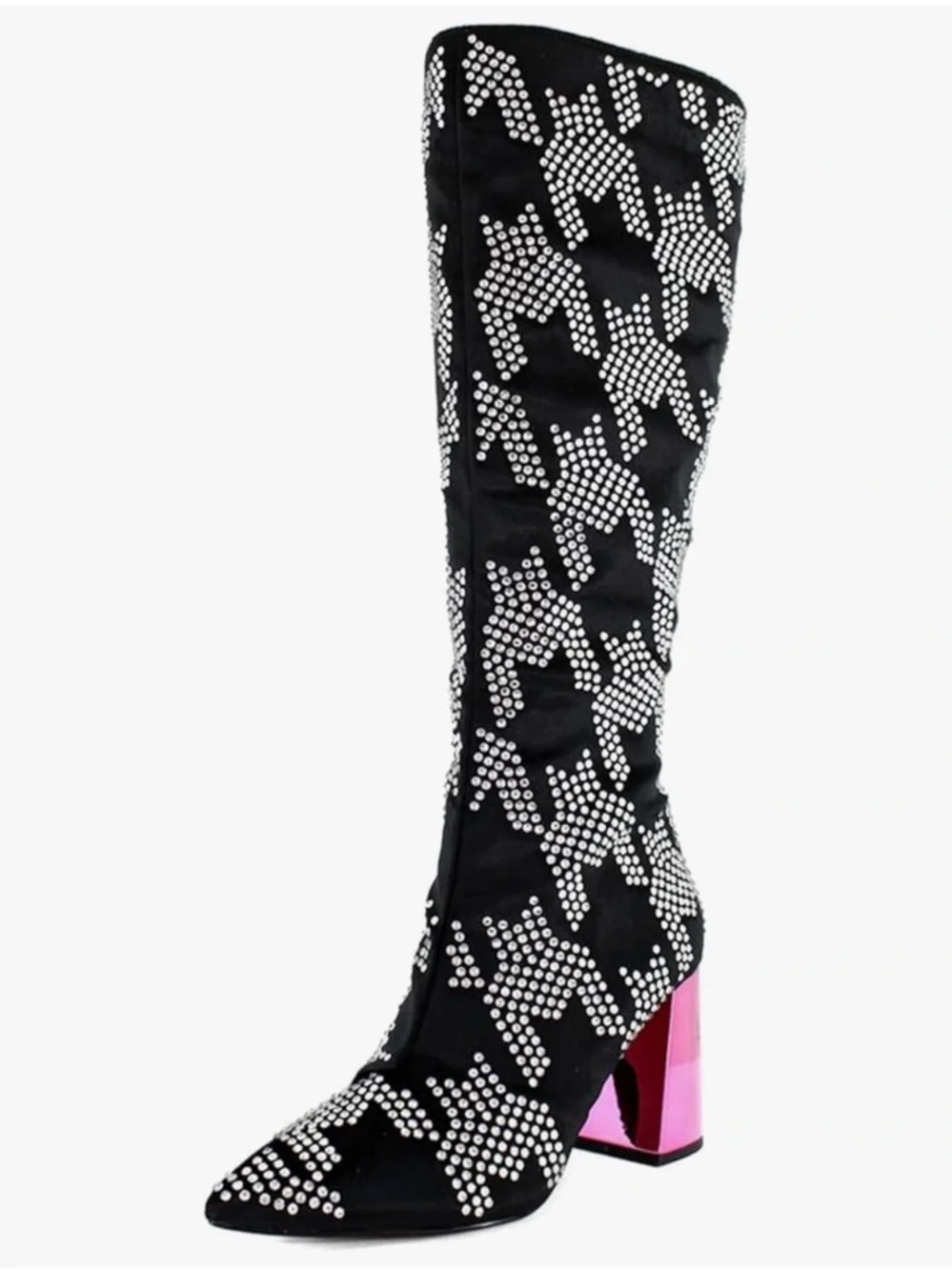 New Betsey Johnson Women's Naomy Tall Block-Heel Boots size 7.5